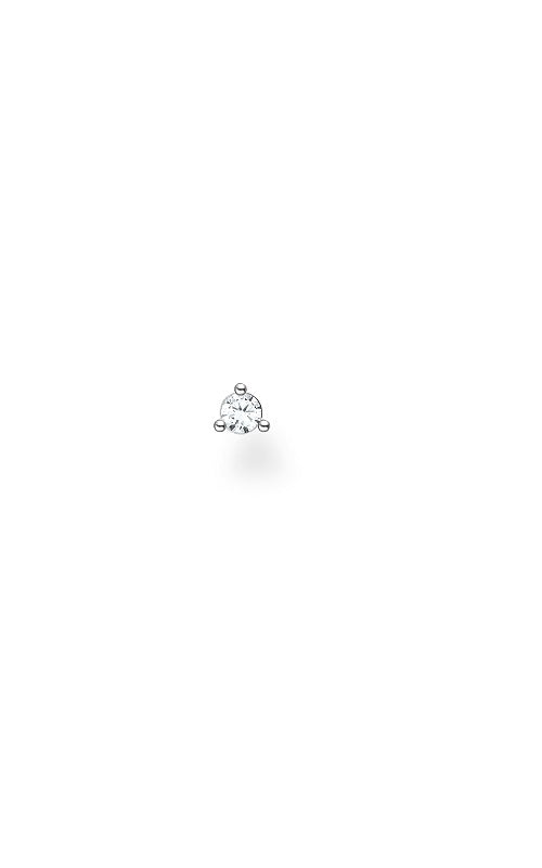 SINGLE EAR STUD WITH WHITE STONES SILVER by Thomas Sabo