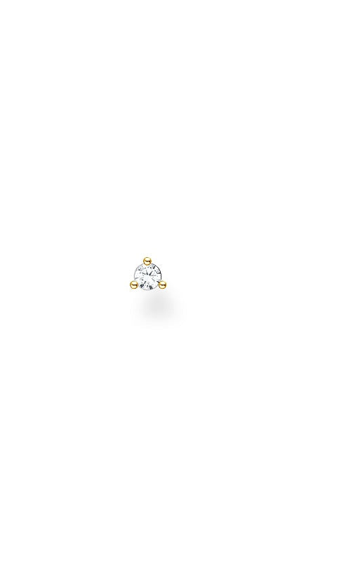 SINGLE EAR STUD WITH WHITE STONES GOLD by Thomas Sabo