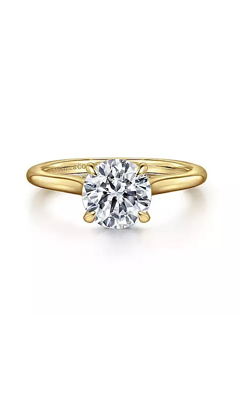 14K Yellow Gold Round Diamond Engagement Ring G14147